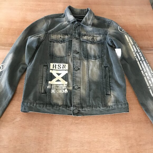 Reason Supply Co RSN-1 Mission Apollo X Denim Jacket Men M Grey Button Up Pocket - Picture 1 of 14